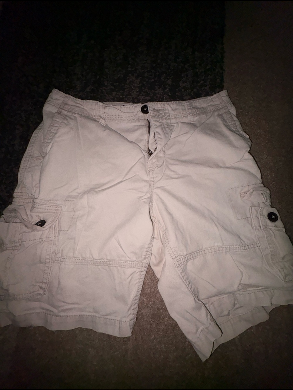 Aéropostale Men’s White Solid Cargo Shorts - Size 31